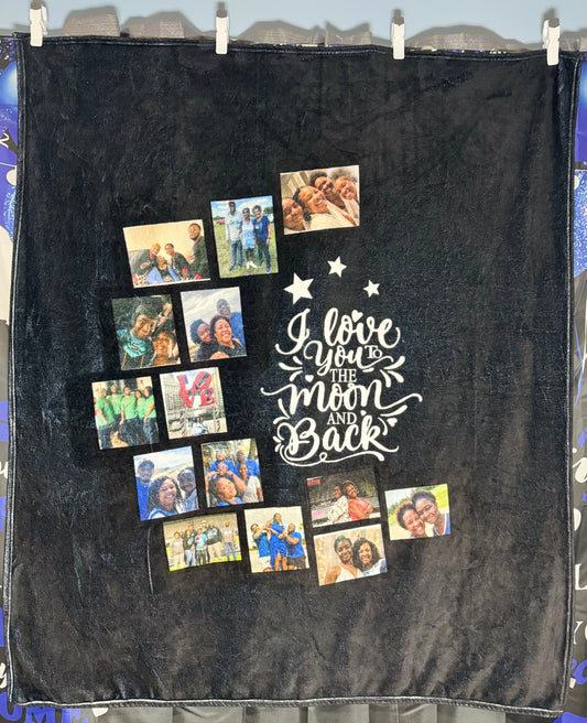 I Love You to The Moon and Back Fleece Blanket