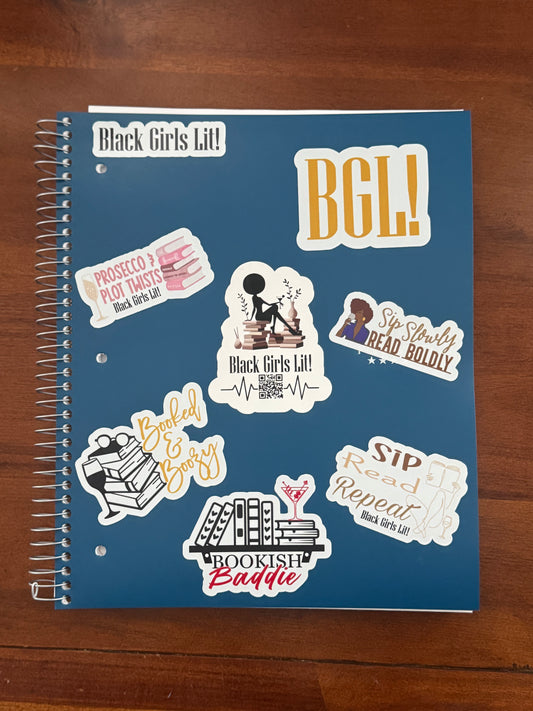 Set of Black Girls Lit Stickers