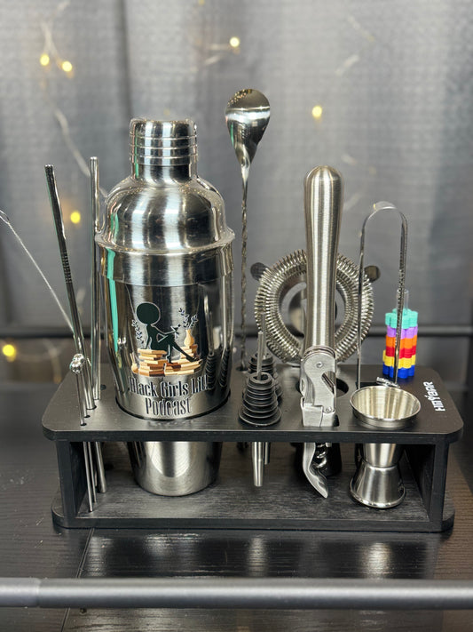 Black Girls Lit Bar Shaker Set