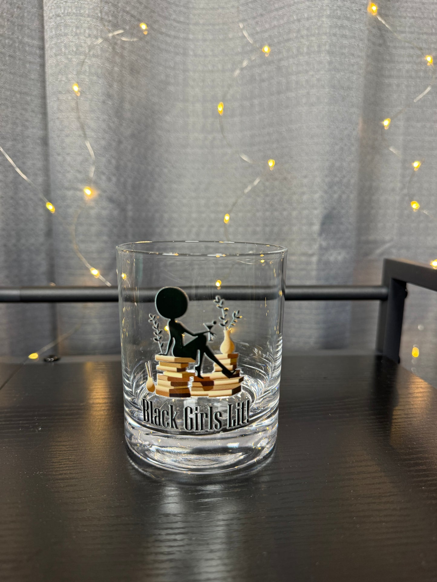Black Girls Lit Whiskey Glass