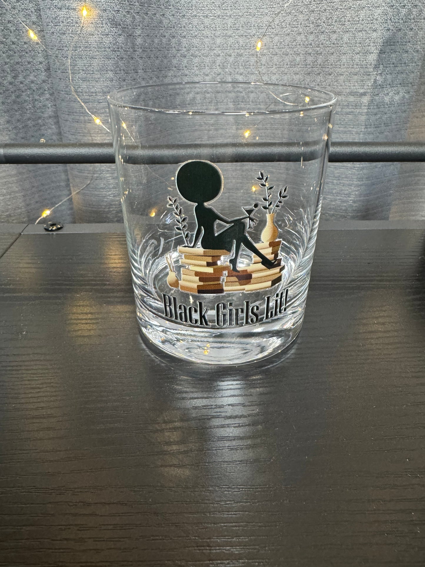 Black Girls Lit Whiskey Glass